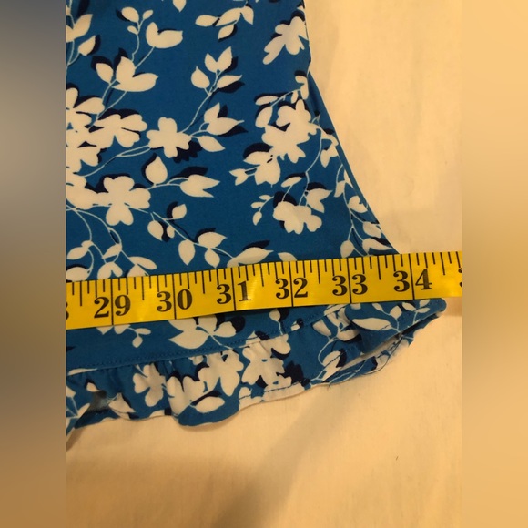 Draper James, blue & white tank sleep wear with small ruffle at bottom,XXL-XXXL - Picture 6 of 10